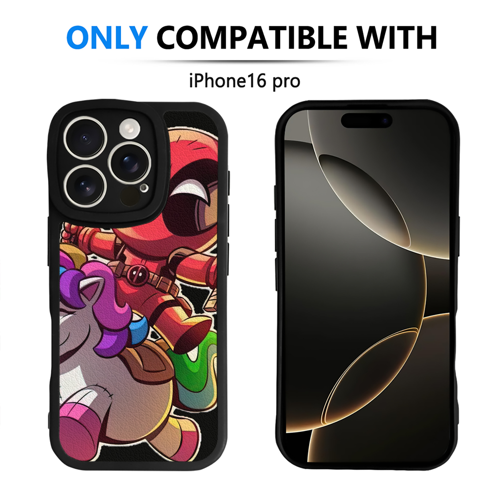 （画像用） Deadpool デッドプール 【iPhone 16シリーズ対応】シリコンスマホケース（レザー調） 材質：シリコン